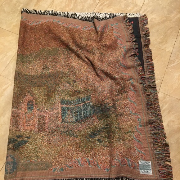 Thomas Kinkade Holiday 2000 Snow Cabin Tapestry Collection - Picture 7 of 9